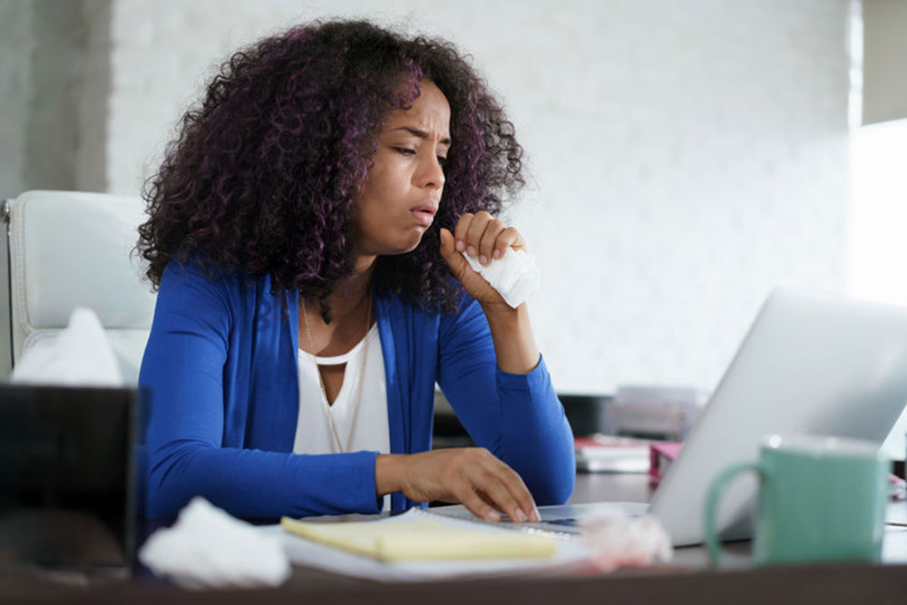 Woman Coughing